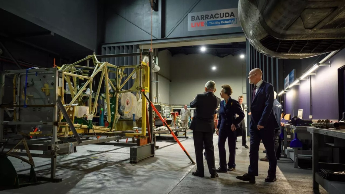 HRH Princess Royal visits Barracuda live