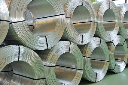 rolls of aluminium wire